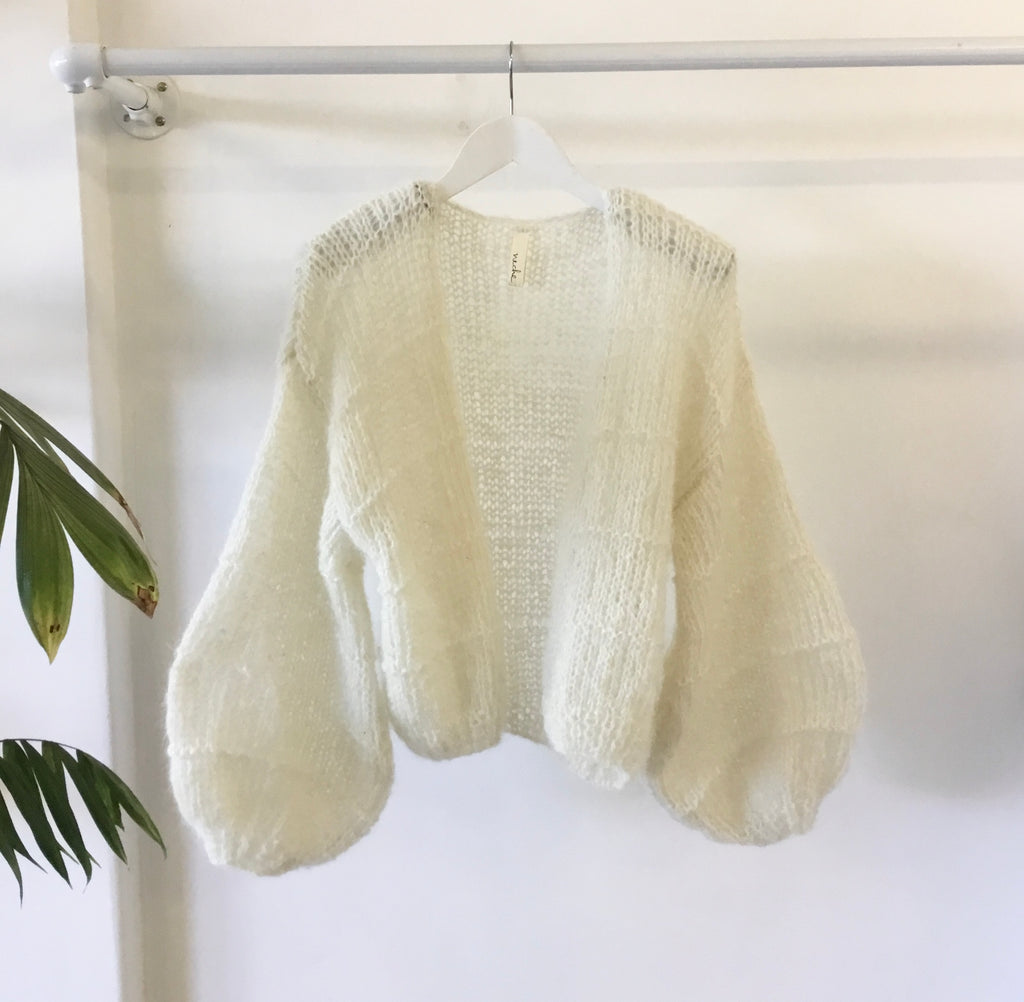 ~ PRE ORDER ~ Belle Rib Cardi - Pearl
