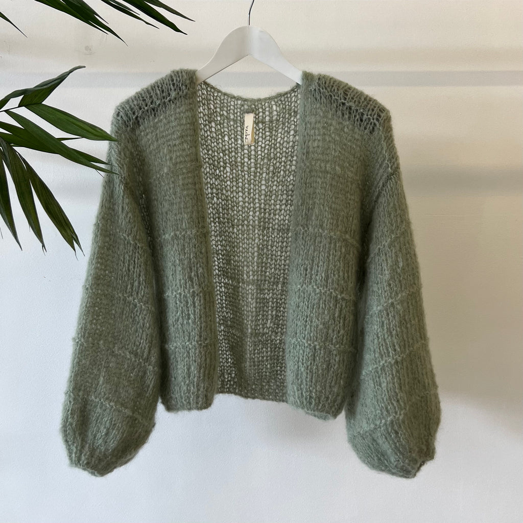 ~ PRE ORDER ~ Belle Rib Cardi - Fern